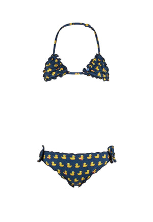 Costume bambina MC2 Saint Barth blu in nylon | ViaMonte Shop