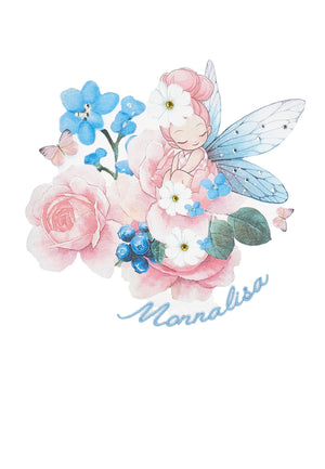 T-shirt neonata Monnalisa bianca in jersey di cotone | ViaMonte Shop
