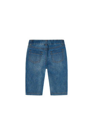 Jeans bambino Moschino kids blu in denim di cotone