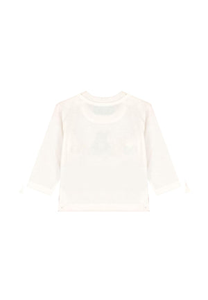 T-shirt neonato Moschino Kids bianca in cotone | ViaMonte Shop
