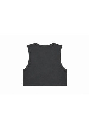 Top bambina MSGM nero in jersey di cotone