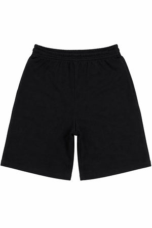Bermuda bambino MSGM nero in felpa di cotone