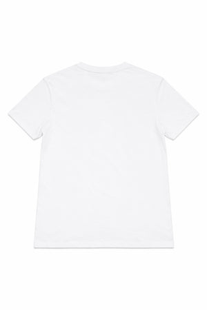 T-shirt bambino MSGM bianca in cotone
