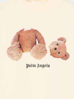 Felpa bambino Palm Angels avorio in cotone | ViaMonte Shop
