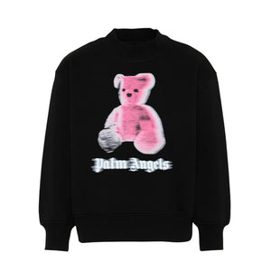 Felpa bambino Palm Angels nera in cotone | ViaMonte Shop