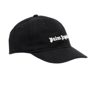 Cappello bambino Palm Angels nero in gabardina di cotone | ViaMonte Shop