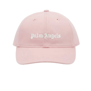 Cappello bambina Palm Angels rosa in gabardina di cotone | ViaMonte Shop