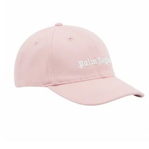 Cappello bambina Palm Angels rosa in gabardina di cotone | ViaMonte Shop
