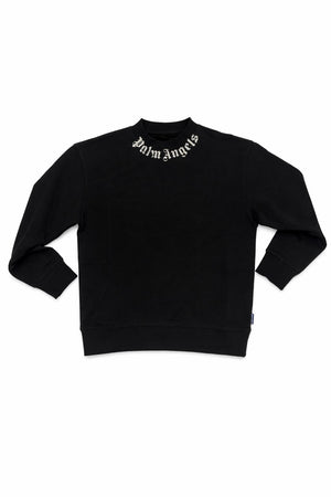 Felpa bambino Palm Angels nera in cotone | ViaMonte Shop