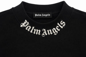 Felpa bambino Palm Angels nera in cotone | ViaMonte Shop