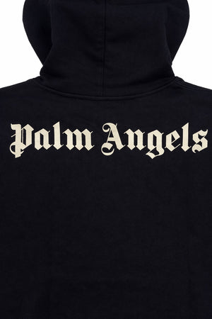 Felpa bambino Palm Angels nera in cotone