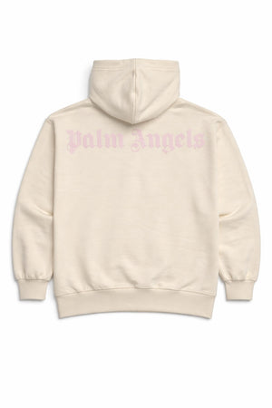Felpa bambina Palm Angels avorio in cotone | ViaMonte Shop