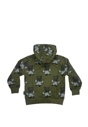 Felpa bambino Philipp Plein junior verde militare in cotone | ViaMonte Shop