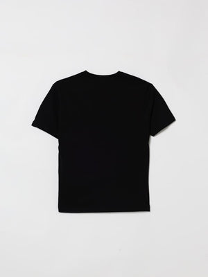 T-shirt bambino Philipp Plein junior nera in jersey di cotone | ViaMonte Shop