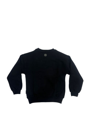 Felpa bambina Philipp Plein junior nera in cotone