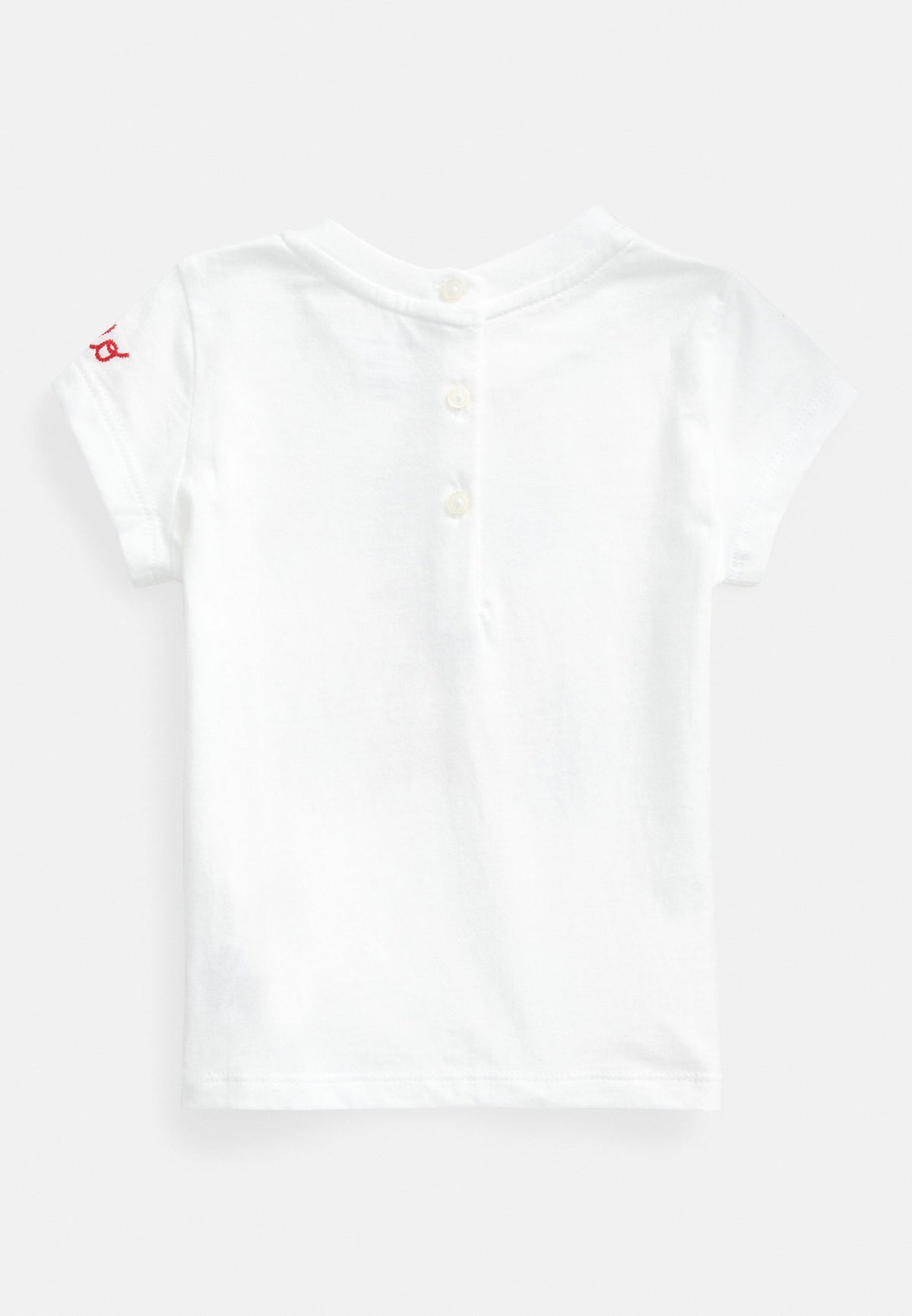 T-shirt neonata Ralph Lauren bianca in jersey di cotone | ViaMonte Shop