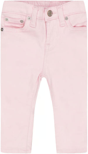 Jeans neonata Ralph Lauren rosa in denim di cotone | ViaMonte Shop
