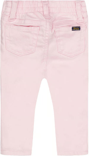 Jeans neonata Ralph Lauren rosa in denim di cotone | ViaMonte Shop