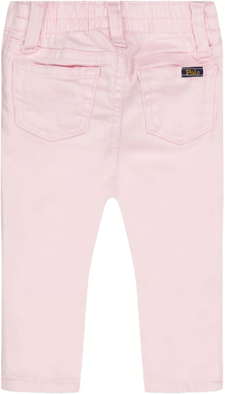 Jeans neonata Ralph Lauren rosa in denim di cotone | ViaMonte Shop