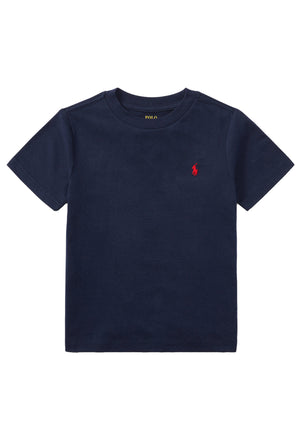 T-shirt bambina Ralph Lauren blu navy in cotone | ViaMonte Shop