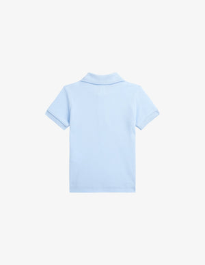 Polo neonato Ralph Lauren celeste in piquet di cotone | ViaMonte Shop