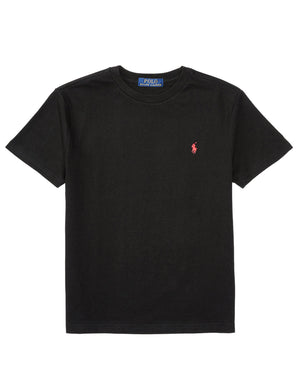 T-shirt bambino Ralph Lauren nera in cotone | ViaMonte Shop