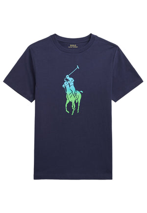 T-shirt bambino Ralph Lauren blu in cotone | ViaMonte Shop