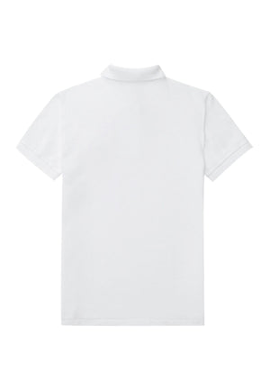 Polo bambino Ralph Lauren bianca in piquet di cotone | ViaMonte Shop