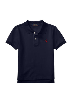 Polo bambino Ralph Lauren blu in piquet di cotone | ViaMonte Shop