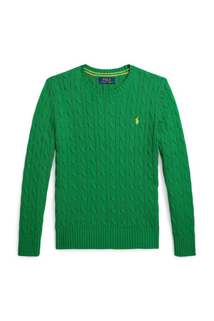 Maglia bambino Ralph Lauren Kids verde in cotone | ViaMonte Shop