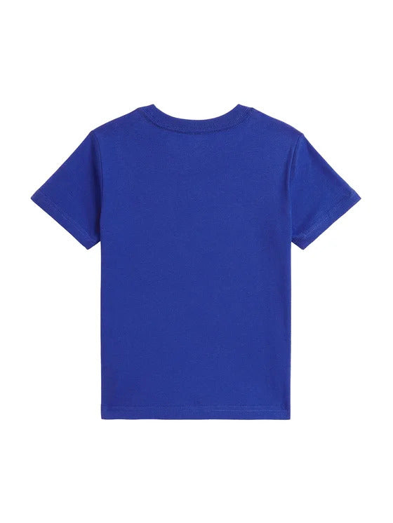 T-shirt bambino Ralph Lauren bluette in jersey di cotone | ViaMonte Shop