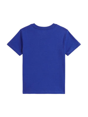 T-shirt bambino Ralph Lauren bluette in jersey di cotone | ViaMonte Shop