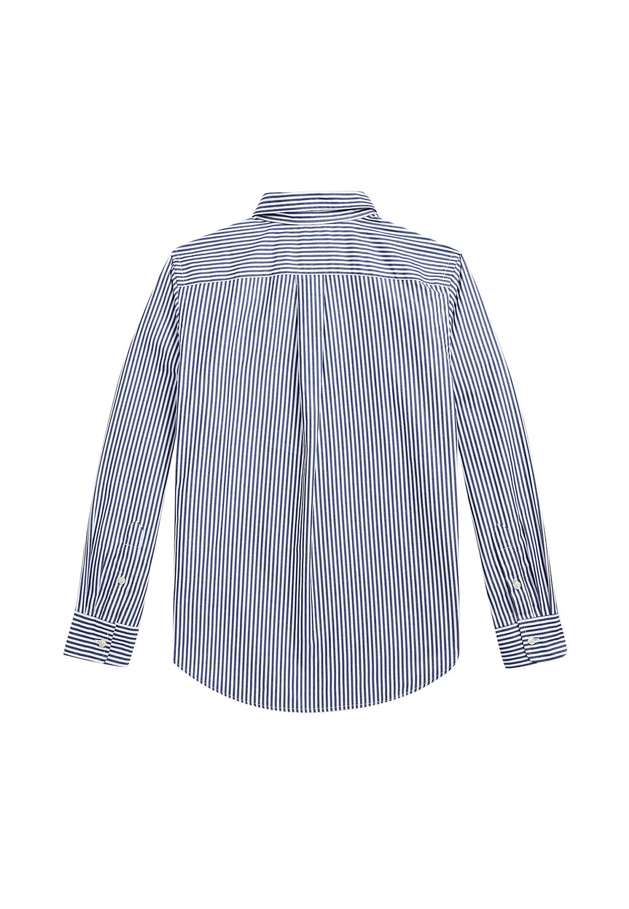 Camicia bambino Ralph Lauren bianca/blu in popeline di cotone | ViaMonte Shop