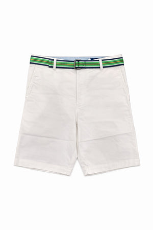 Bermuda bambino Ralph Lauren bianco in twill stretch | ViaMonte Shop