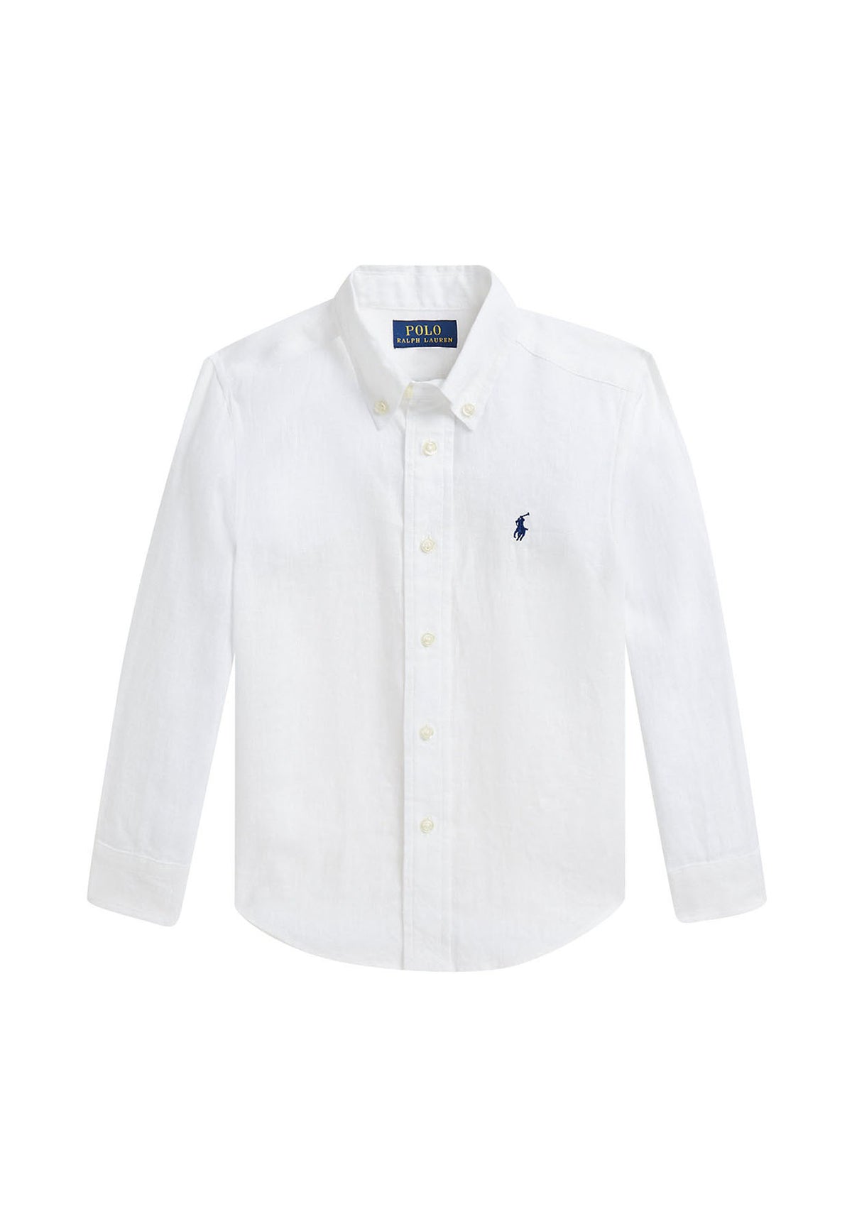 Camicia bambino Ralph Lauren bianca in lino