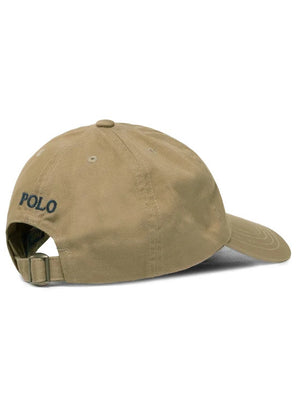 Cappello bambino Ralph Lauren beige in twill di cotone | ViaMonte Shop