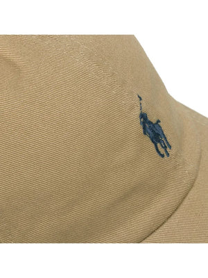 Cappello bambino Ralph Lauren beige in twill di cotone | ViaMonte Shop