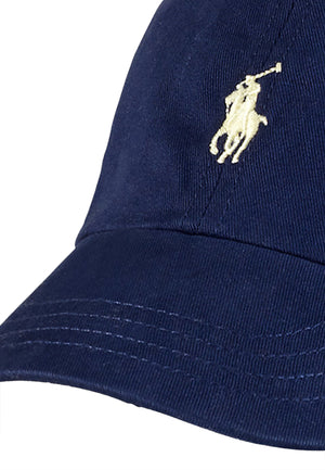 Cappello bambino Ralph Lauren blu in twill di cotone | ViaMonte Shop
