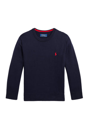 Maglia bambino Ralph Lauren blu in cotone | ViaMonte Shop