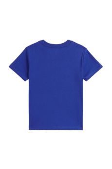 T-shirt bambino Ralph Lauren bluette in jersey di cotone | ViaMonte Shop