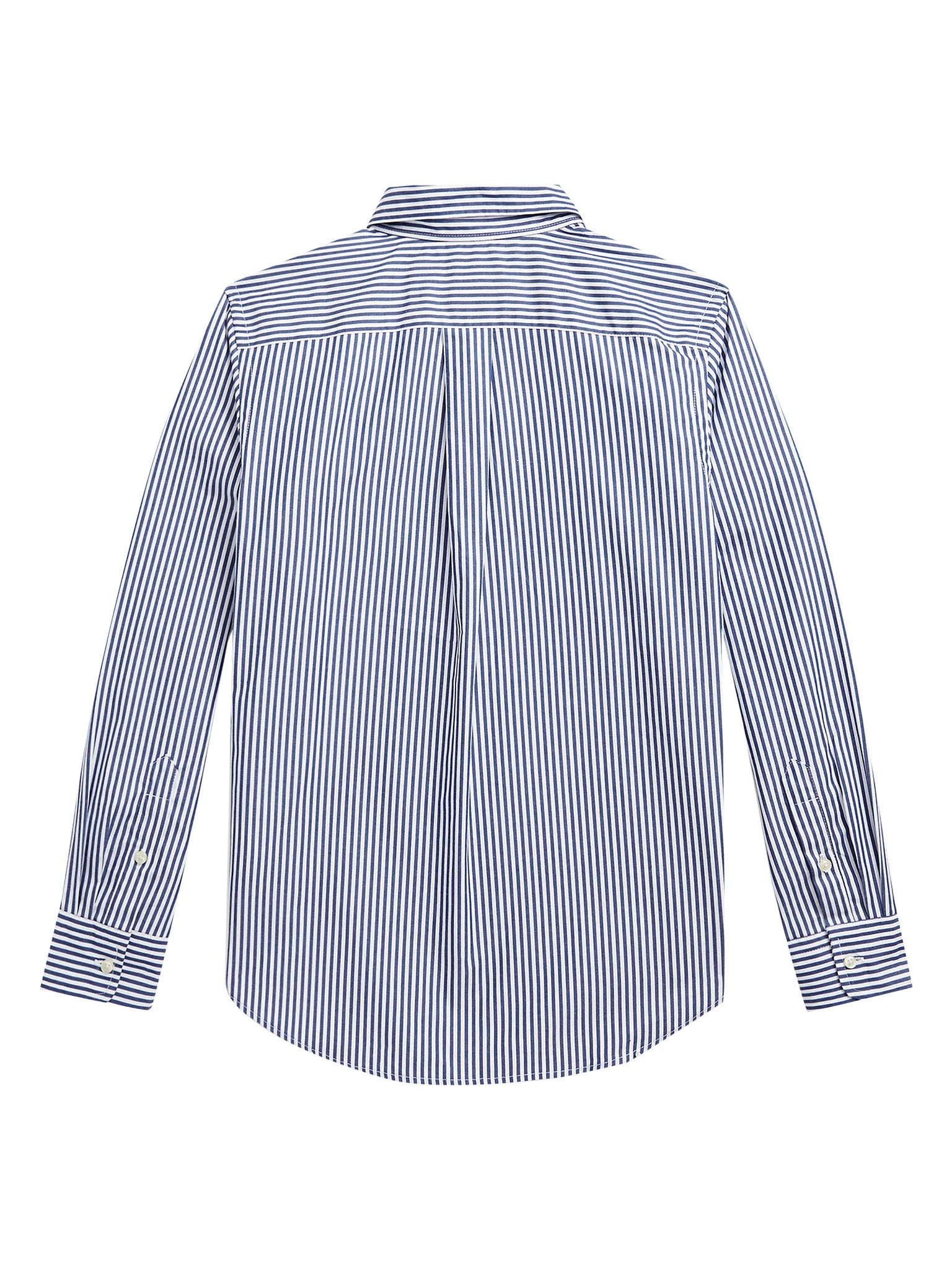 Camicia bambino Ralph Lauren bianca/blu in popeline di cotone | ViaMonte Shop