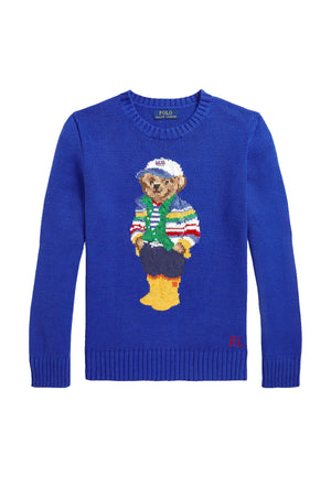 Maglia bambino Ralph Lauren bluette in cotone | ViaMonte Shop