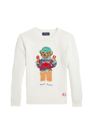 Maglia bambino Ralph Lauren bianca in cotone | ViaMonte Shop