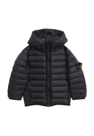 Giubbino bambino Stone Island nero in nylon | ViaMonte Shop