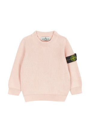 Maglia bambino Stone Island rosa in cotone | ViaMonte Shop