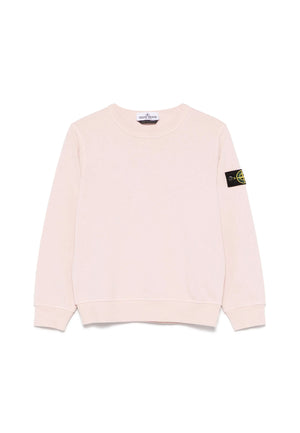 Felpa bambino Stone Island rosa in cotone | ViaMonte Shop