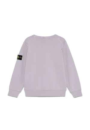 Felpa bambino Stone Island glicine in cotone | ViaMonte Shop
