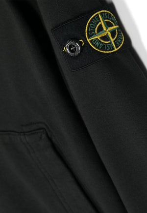 Felpa bambino Stone Island nera in cotone | ViaMonte Shop