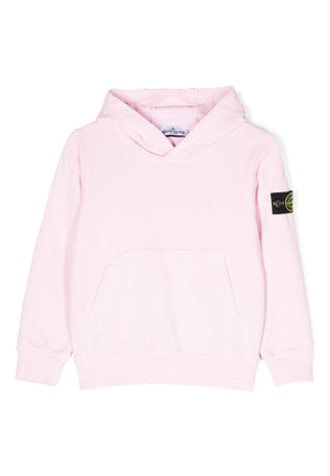 Felpa bambino Stone Island rosa in cotone | ViaMonte Shop