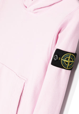 Felpa bambino Stone Island rosa in cotone | ViaMonte Shop